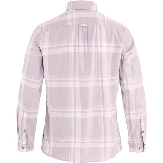 Fjällräven Övik Lite Flannel Shirt Damen Bluse Langarm Shirt lavender mist-eggshell