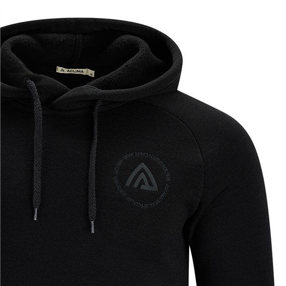 Aclima FleeceWool Hoodie Herren Merino Kapuzenpullover jet black hier im Aclima-Shop günstig online bestellen