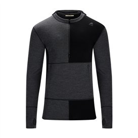 Aclima WarmWool Hoodsweater Herren Merino Unterwäsche 1/4 Zip jet black-marengo hier im Aclima-Shop günstig online bestellen