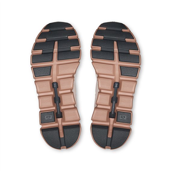 On Cloud 6 Damen Sportschuhe Freizeitschuhe oyster-biscuit