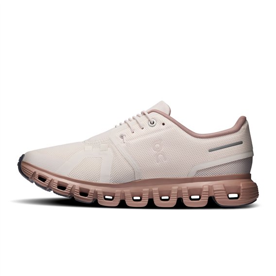 On Cloud 6 Damen Sportschuhe Freizeitschuhe oyster-biscuit