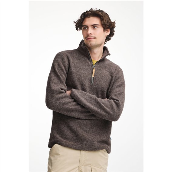 Ivanhoe Brodal Half Zip Herren Wollpullover nutmeg hier im Ivanhoe-Shop günstig online bestellen