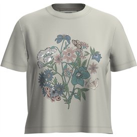 Icebreaker Merino 150 Tech Lite Shortsleeve Crop Tee NZ Flora T-Shirt Damen ecru heather hier im Icebreaker-Shop günstig online 