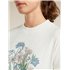 Icebreaker Merino 150 Tech Lite Shortsleeve Crop Tee NZ Flora T-Shirt Damen ecru heather hier im Icebreaker-Shop günstig online 