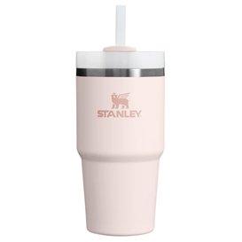 Stanley Quencher H2.O Flowstate Tumbler Thermosflasche mit Strohhalm 0,59 Liter rose quartz