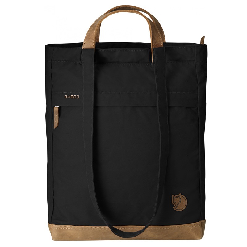 Fjällräven Totepack No.2 Schultertasche Umhängetasche mit Lederbesatz black hier im Fjällräven-Shop günstig online bestellen