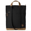 Fjällräven Totepack No.2 Schultertasche Umhängetasche mit Lederbesatz black