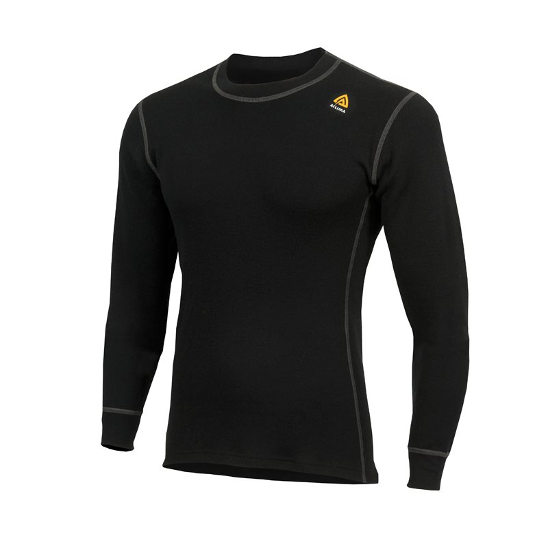 Aclima Warmwool Crew Neck Herren Merino Unterwäsche jet black hier im Aclima-Shop günstig online bestellen