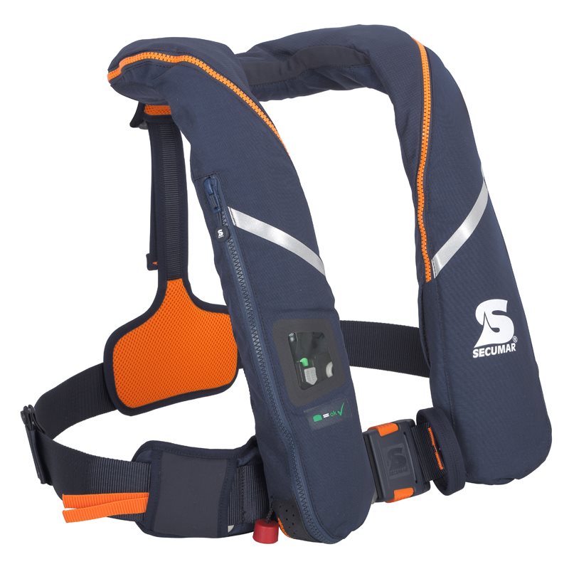 Secumar Survival 275 aufblasbare Rettungsweste dunkelblau-orange hier im Secumar-Shop günstig online bestellen