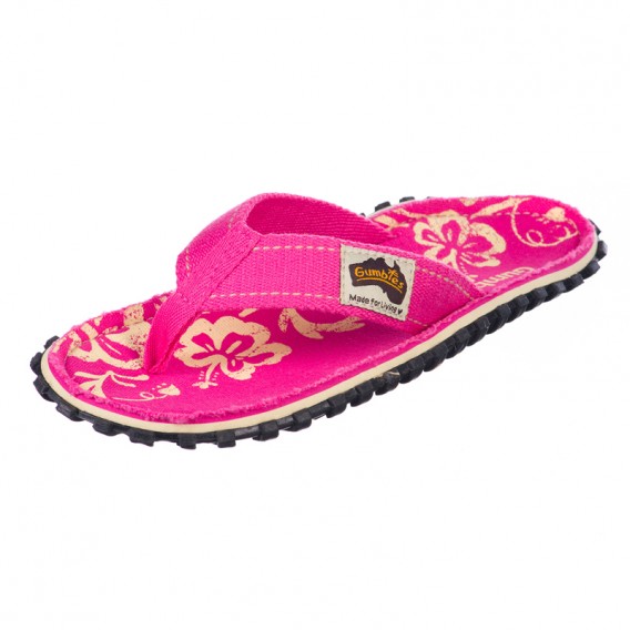 Gumbies Kids Pink Hibiscus Kinder Zehentrenner Badelatschen Sandale pink hier im Gumbies-Shop günstig online bestellen