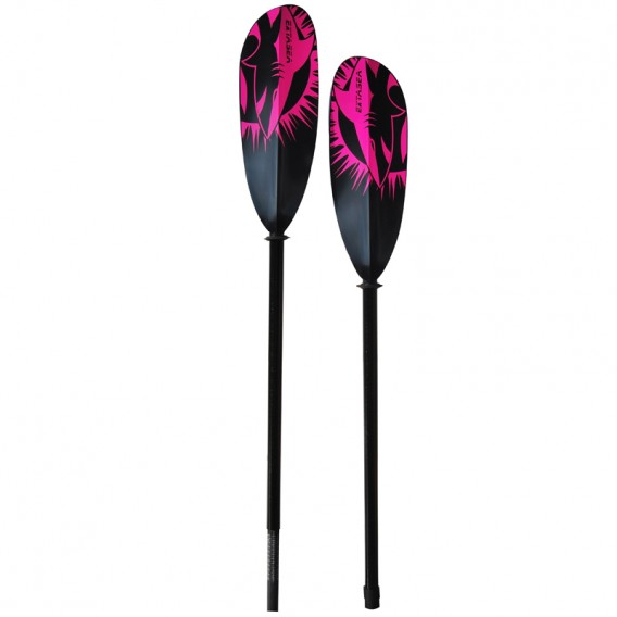 ExtaSea Tour Vario Fiberglas Doppelpaddel | 220-230cm | 2-teilig | schwarz-pink hier im ExtaSea-Shop günstig online bestellen
