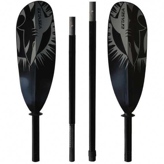 ExtaSea Tour Vario Fiberglas Doppelpaddel | 220-240cm | 4-teilig | schwarz-grau hier im ExtaSea-Shop günstig online bestellen