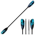 ExtaSea Tour Vario Fiberglas Doppelpaddel | 220-240cm | 4-teilig | schwarz-türkis