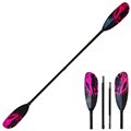 ExtaSea Tour Vario Fiberglas Doppelpaddel | 220-230cm | 4-teilig | schwarz-pink