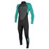 ONeill Youth Reactor II 3/2 Back Zip Full Kinder Fullsuit Neoprenanzug türkis