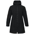 Mufflon Jana Damen Merino Mantel mit Kapuze anthrazit