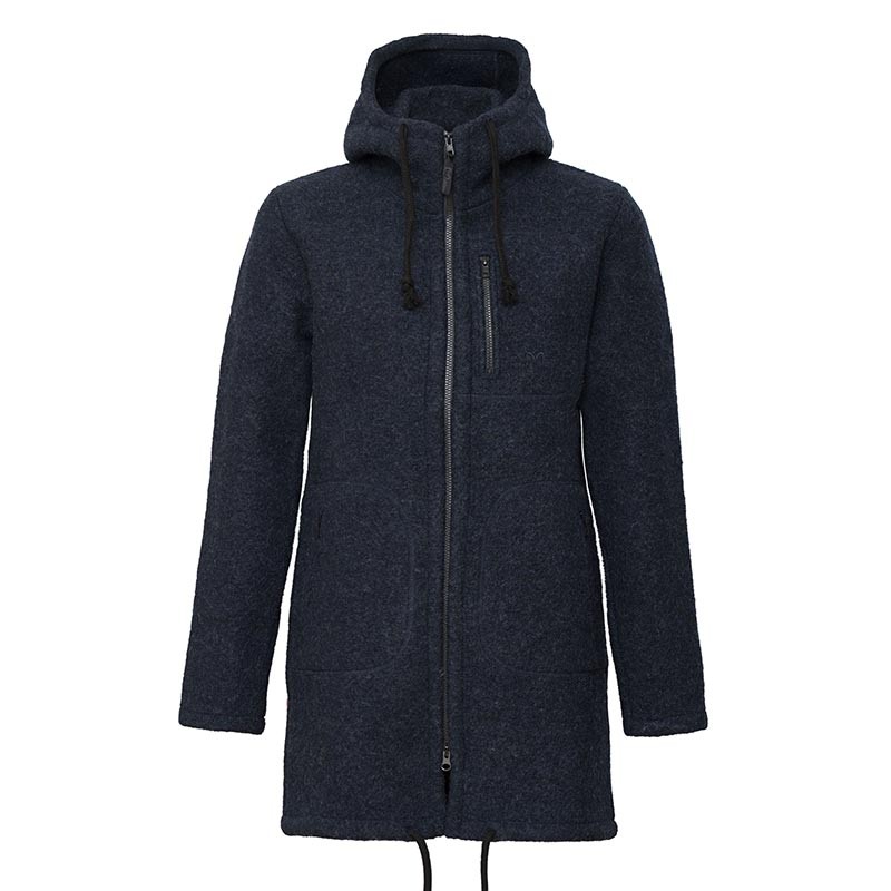 Mufflon Patrick Herren Parka mit Kapuze Wintermantel Schurwolle navy hier im Mufflon-Shop günstig online bestellen