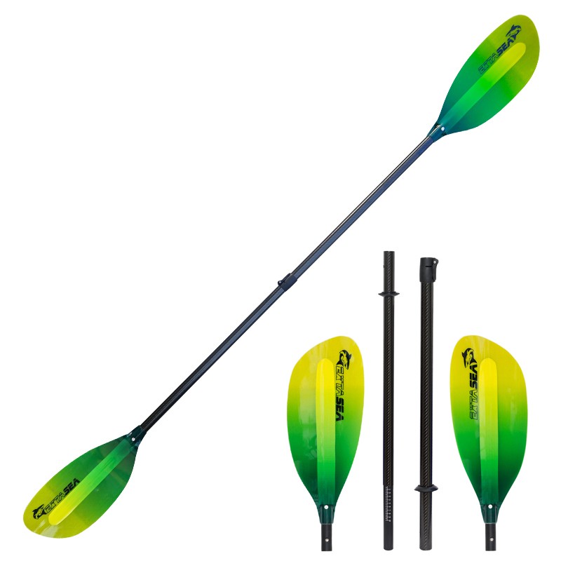 ExtaSea Pro-XL Carbon Vario Doppelpaddel | 220-240cm | 4-teilig | lime-yellow hier im ExtaSea-Shop günstig online bestellen
