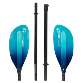 ExtaSea Pro-XL Carbon Vario Doppelpaddel | 220-240cm | 4-teilig | blue-light blue hier im ExtaSea-Shop günstig online bestellen