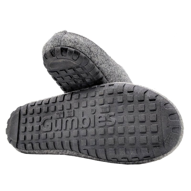 Gumbies Outback Slipper Damen und Herren Hausschuhe Hüttenschuhe grey-charcoal hier im Gumbies-Shop günstig online bestellen