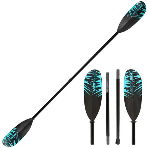 ExtaSea Safari Fiberglas Vario Doppelpaddel Kajak Paddel 4-teilig hier im ExtaSea-Shop günstig online bestellen