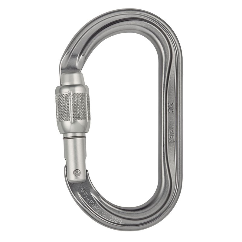 Petzl OK ovaler Karabiner für Seilrollen und Seilklemmen mit Screw-Lock hier im Petzl-Shop günstig online bestellen