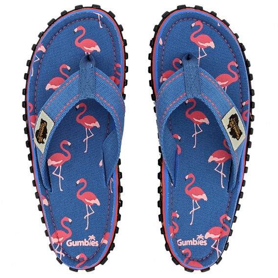 Gumbies Flamingo Zehentrenner Badelatschen Sandale blau hier im Gumbies-Shop günstig online bestellen