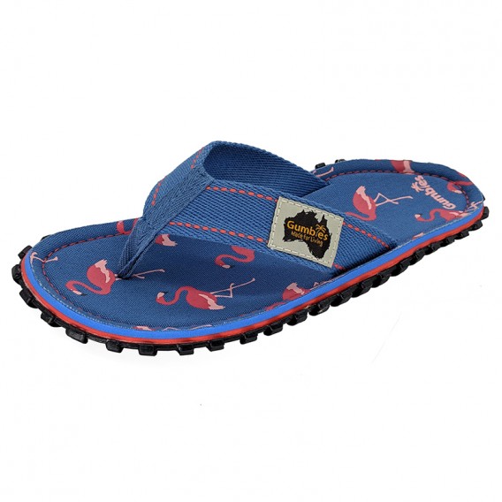 Gumbies Flamingo Zehentrenner Badelatschen Sandale blau hier im Gumbies-Shop günstig online bestellen