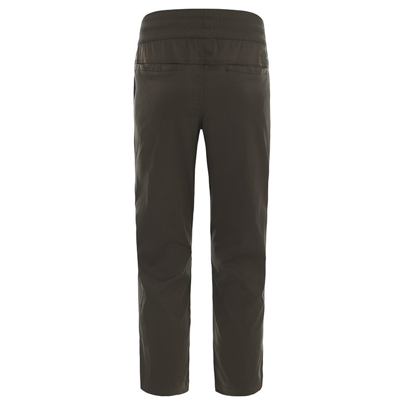 The North Face Aphrodite Motion Pant Croped Damen Freizeithose Wanderhose taupe green