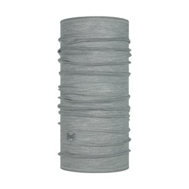 Buff Lightweight Merino Wool Schal Mütze Tuch aus Merinowolle solid light grey