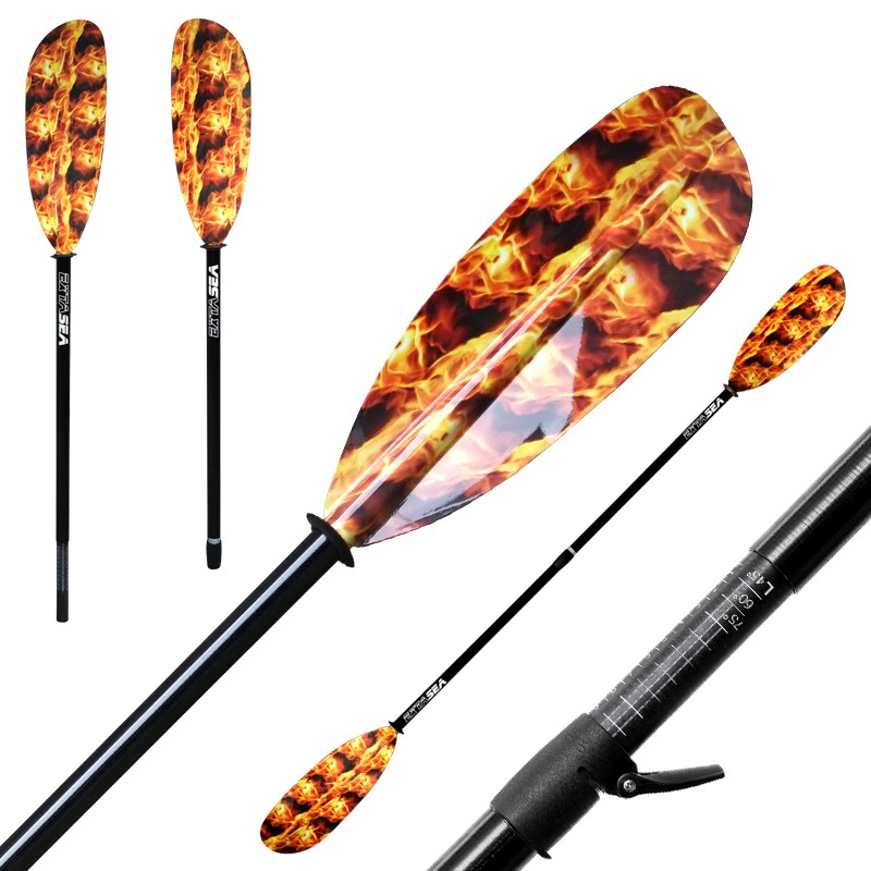 ExtaSea Fire Vario Fiberglas Doppelpaddel Kajak Paddel 2-teilig hier im ExtaSea-Shop günstig online bestellen