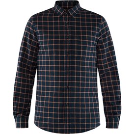 Fjällräven Övik Flannel Shirt Herren Outdoorhemd Freizeithemd dark navy