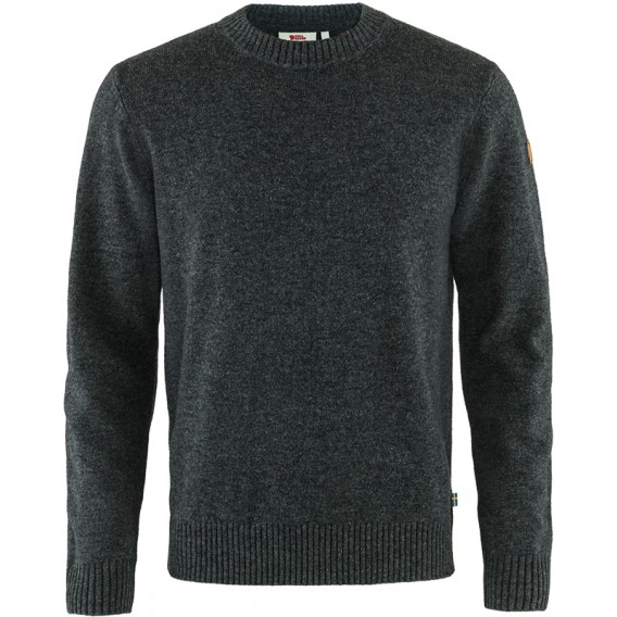 Fjällräven Övik Round-Neck Sweater Herren Pullover dark grey hier im Fjällräven-Shop günstig online bestellen