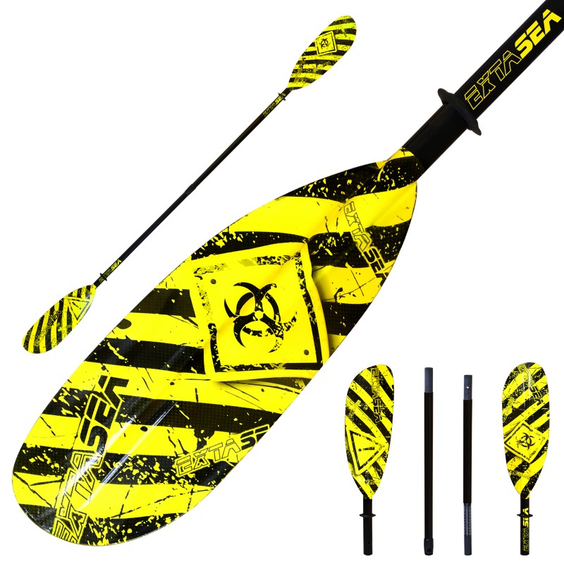 ExtaSea Danger Vario Fiberglas Doppelpaddel Kajak Paddel 4-teilig inkl. Tasche hier im ExtaSea-Shop günstig online bestellen