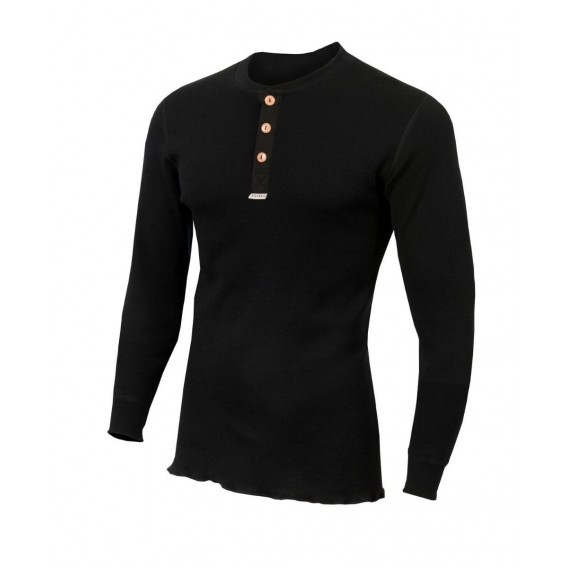 Aclima Warmwool Granddad Shirt Herren Merino Hemd black hier im Aclima-Shop günstig online bestellen