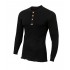 Aclima Warmwool Granddad Shirt Herren Merino Hemd black