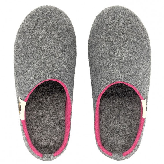 Gumbies Outback Slipper Damen Hausschuhe Hüttenschuhe grey-pink hier im Gumbies-Shop günstig online bestellen