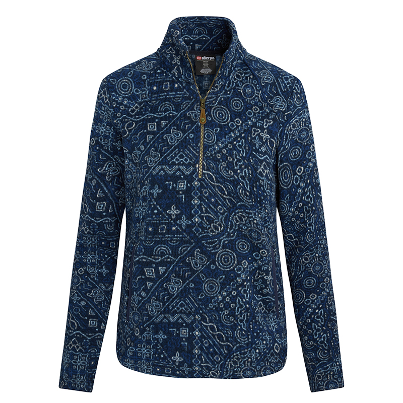 Sherpa Namla Zip Tee II Damen Pullover neelo blue hier im Sherpa-Shop günstig online bestellen