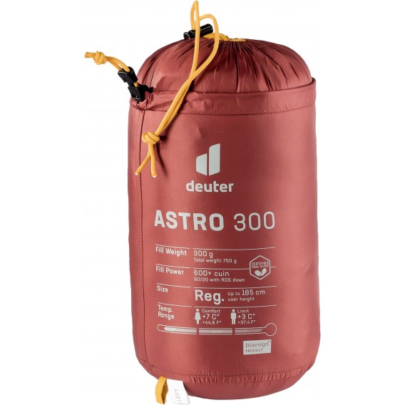 Deuter Astro 300 Daunenschlafsack redwood-curry RV links hier im Deuter-Shop günstig online bestellen