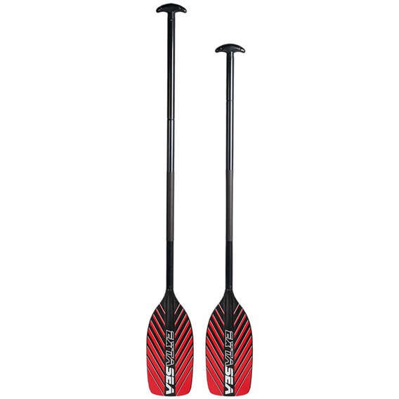 ExtaSea Fiberglas Paddelkombination Doppelpaddel Stechpaddel black-red hier im ExtaSea-Shop günstig online bestellen