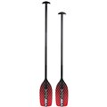 ExtaSea Fiberglas Paddelkombination Doppelpaddel Stechpaddel black-red