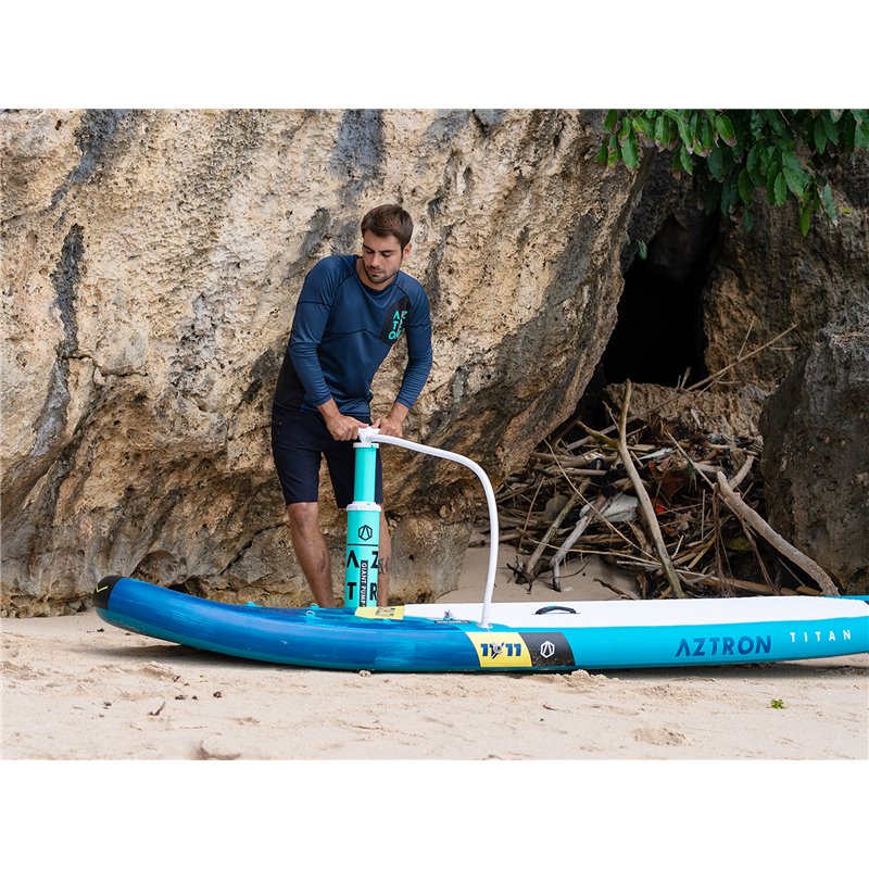 Aztron Giant Double Pump Handpumpe mit Manometer SUP Pumpe hier im Aztron-Shop günstig online bestellen