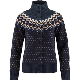 Fjällräven Övik Knit Cardigan Damen Wolljacke Strickjacke dark navy hier im Fjällräven-Shop günstig online bestellen