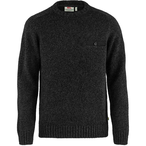 Fjällräven Lada Round-Neck Sweater Herren Strickpullover black hier im Fjällräven-Shop günstig online bestellen