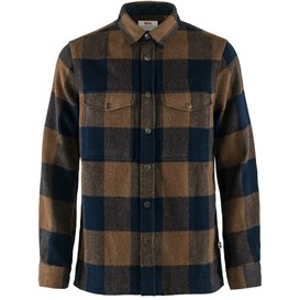 Fjällräven Canada Shirt Herren Langarmhemd Freizeithemd chestnut-dark navy