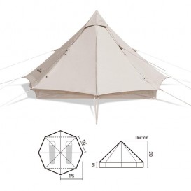 Naturehike Brighten 6.4 Baumwollzelt Tipi 4 Personen Zelt quicksack gold hier im Naturehike-Shop günstig online bestellen