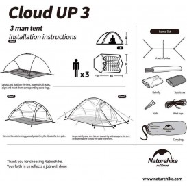 Naturehike Cloud Up 3 SI Ultralight 3 Personen Zelt Kuppelzelt forest green hier im Naturehike-Shop günstig online bestellen