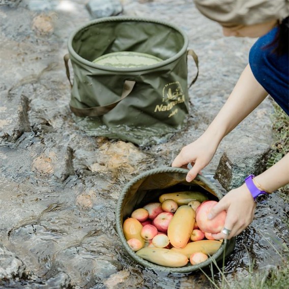 Naturehike Round Bucket faltbares Waschbecken Wasserbehälter light brown hier im Naturehike-Shop günstig online bestellen