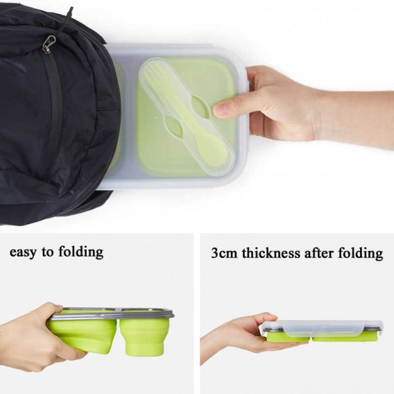 Naturehike Silikon Brotdose Lunchbox faltbar mit Besteck M hier im Naturehike-Shop günstig online bestellen