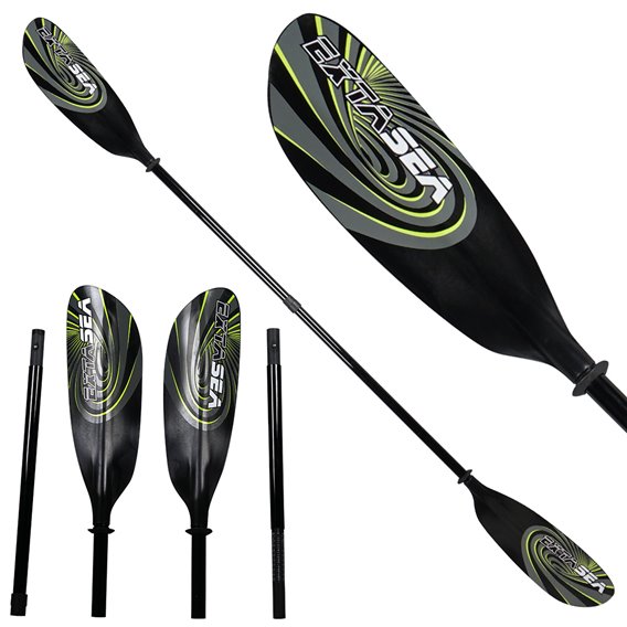 ExtaSea Super-Touring Fiberglas Vario Doppelpaddel 4-teilig lime hier im ExtaSea-Shop günstig online bestellen